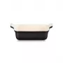 Le Creuset Rectangular Heritage Stoneware 19x14cm / 1,1L melns