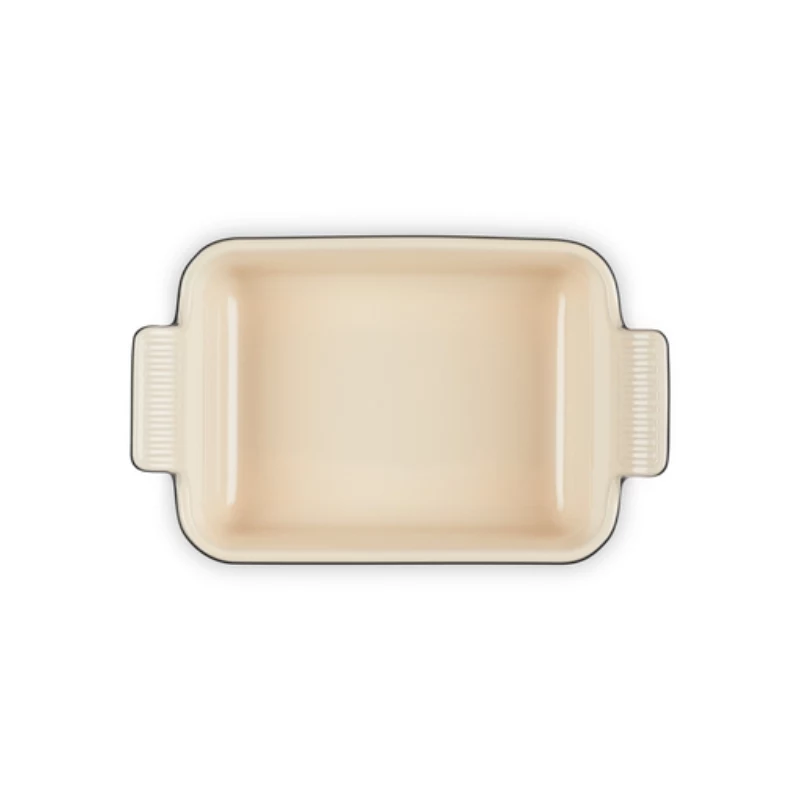 Le Creuset Rectangular Heritage Stoneware 19x14cm / 1,1L melns