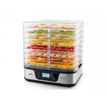 ETA Secca Premium ETA930190000 pārtikas žāvētājs, 8 taisnstūra paplātes, 380 W, sudraba