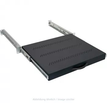 TRITON RAB-UP-X20-A1 1U 19 collu izvelkamais statīva plaukts, 550mm dziļš, 45kg slodze, melns