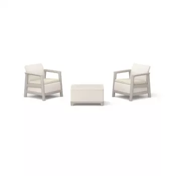 KETER Scandi Linea balkona mēbeļu komplekts pebble gray/light beige