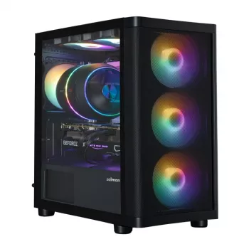 Zalman M4 SE Black mATX Mini Tower korpuss ar 6x 120mm FRGB ventilatori