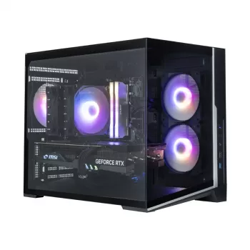 Zalman D30 Black mATX Mini Tower korpuss ar 3x 120mm ARGB ventilatoriem un rūdīta stikla sānu paneli