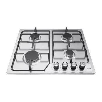 ISEASY MGBG-604C brīvstāvoša gāzes plīts ar 65L cepeškrāsni un grilu, nerūsējošais tērauds