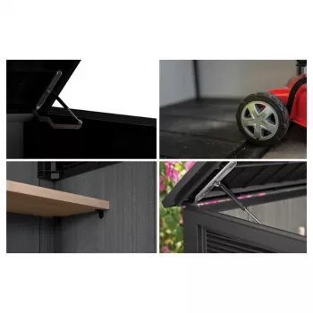 Keter Deco Horizontal Shed pelnu koka tonī