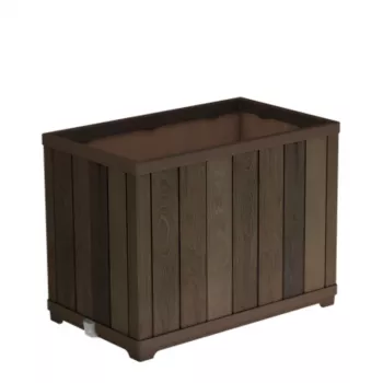 KETER Deco Rectangle Tall Planter Walnut ziedu pods