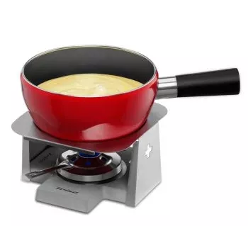 Trisa Swiss Cross Stone Cheese Fondue Set 2,5L, 6 dakšiņas, keramikas pods ar rešo un degli (7579.75)