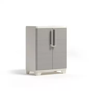KETER Linear Wood Base Cabinet 68x39x90cm gaiši bēšs/gaiši pelēks