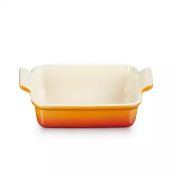 LE CREUSET taisnstūra cepšanas trauks Heritage keramika 19x14cm / 1.1L oranžs