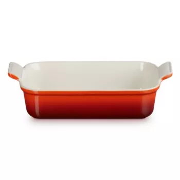 LE CREUSET Heritage taisnstūra cepšanas trauks, akmens keramika, 26x19cm / 2.4L, sarkans