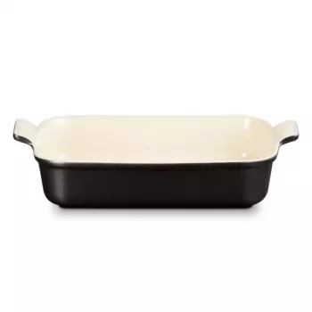 Le Creuset Rectangular Heritage Stoneware 32x24cm / 4L melns