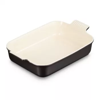 Le Creuset Rectangular Heritage Stoneware 32x24cm / 4L melns