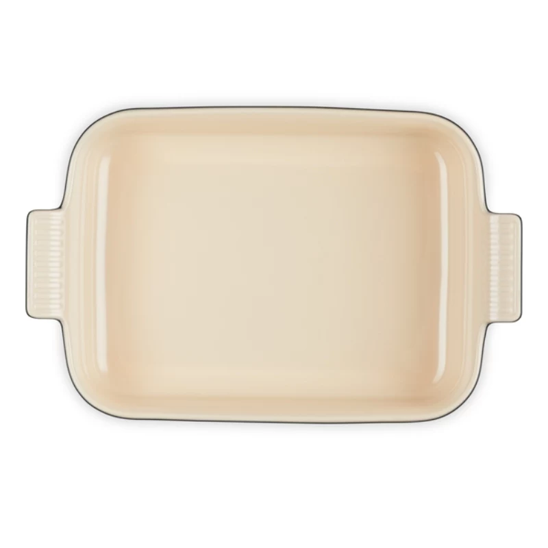 Le Creuset Rectangular Heritage Stoneware 32x24cm / 4L melns