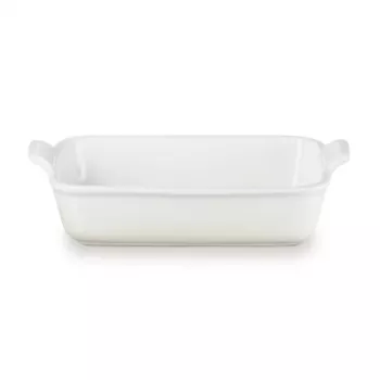 Le Creuset Rectangular Heritage Stoneware 26x19cm / 2,4L balts