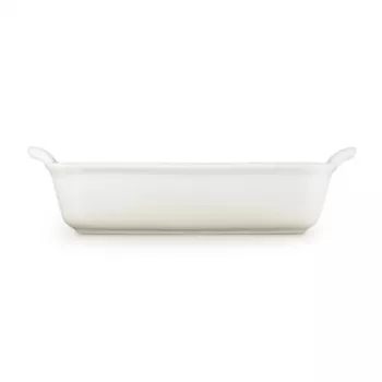 Le Creuset Rectangular Heritage Stoneware 26x19cm / 2,4L balts