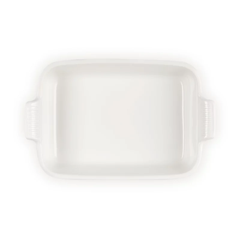 Le Creuset Rectangular Heritage Stoneware 26x19cm / 2,4L balts