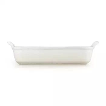 Le Creuset Rectangular Heritage Stoneware 32x24cm / 4L balts