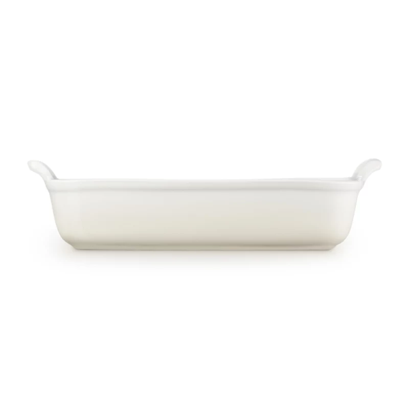 Le Creuset Rectangular Heritage Stoneware 32x24cm / 4L balts