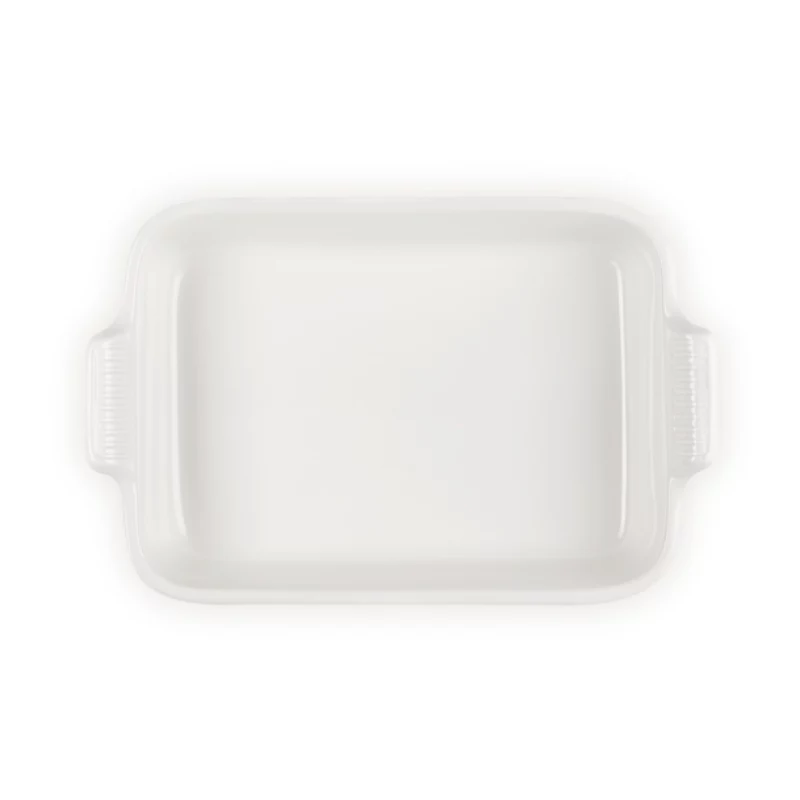 Le Creuset Rectangular Heritage Stoneware 32x24cm / 4L balts