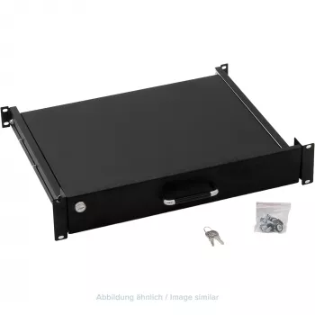 TRITON RAB-UP-X29-A1 19 collu aizslēdzams rackmount klaviatūras un peles paplāts, 1U, melns