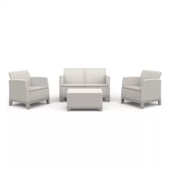 Keter Scandi Forma dārza mēbeļu komplekts 2 sēdvietām, pebble grey/light beige