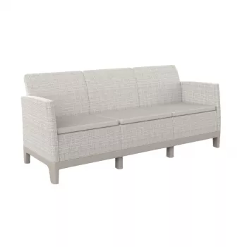 KETER Scandi Form dārza dīvāns trīsvietīgs pebble gray/light beige