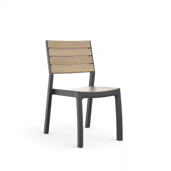 KETER Garden chair Deco Corale teak tone/gray dārza krēsls
