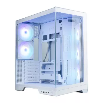 Zalman D50 White ATX Mid Tower datora korpuss ar 3x ARGB ventilatoriem un rūdītu stiklu