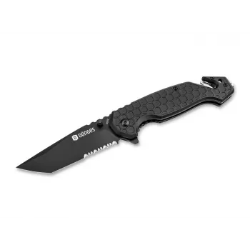 Dönges Basic Tactical salokāms nazis 01DG003 melns nerūsējošais tērauds Drop Point Combination Edge
