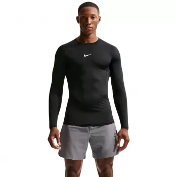 Vīriešu Nike Dri-Fit Pro garām piedurknēm T-krekls melns FB7919 010 2XL