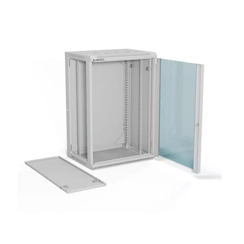 A-LAN ALANTEC 19 collu 18U 600x450 sienas skapis, pelēks