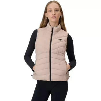 4F F347 sieviešu pūkaina veste bēšā 4FWSS26TVJAF347 83S XL