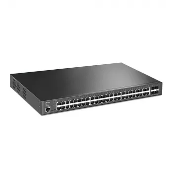 TP-Link JetStream TL-SG3452XP tīkla komutators, pārvaldāms L2+, Gigabit Ethernet (10/100/1000), PoE atbalsts, 1U, melns