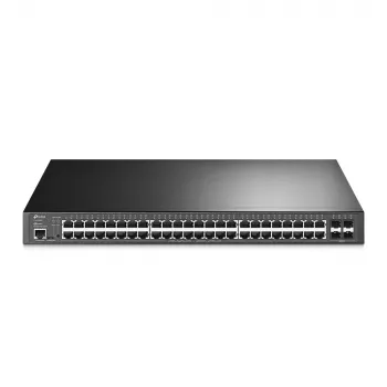 TP-Link JetStream TL-SG3452XP tīkla komutators, pārvaldāms L2+, Gigabit Ethernet (10/100/1000), PoE atbalsts, 1U, melns