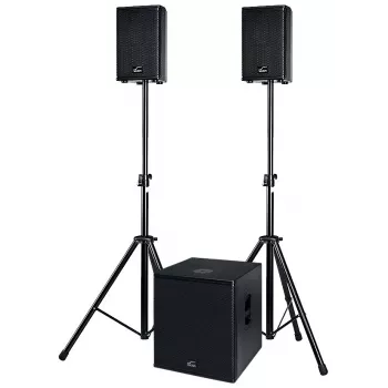 ACT SOL8SISAS Solton ACT SAT aktīvā 2.1 PA sistēma 1000W RMS ar 15 collu subwooferu un 8 collu satelītiem