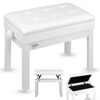 V-TONE PB2 WH balts, regulējams augstums, pianīna/klaviatūras sols