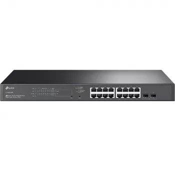 TP-Link JetStream TL-SG2218P tīkla komutators, pārvaldāms L2/L2+, Gigabit Ethernet (10/100/1000), PoE atbalsts, 1U, melns