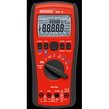 BENNING MM12 True RMS digitālais multimetrs ar Bluetooth un datu reģistrēšanu, 6000 counts, CAT IV 600V / CAT III 1000V 044088