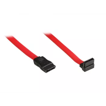 EXSYS SATA III datu kabelis ar leņķa savienotāju, 0,5 m, sarkans EX-K3605