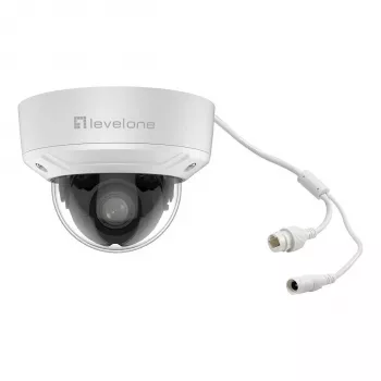 LevelOne FCS-3461 kupolveida IP kamera 2MP ar 4x optisko tālummaiņu H.265 PoE iekštelpu/āra