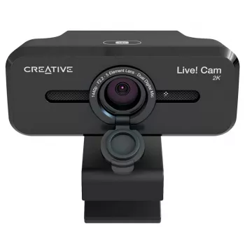Creative Live! Cam Sync V3 2K QHD tīmekļa kamera ar diviem mikrofoniem un privātuma aizslēgu, melna