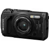 OM System Tough TG-7 melnais izturīgais kompaktais fotoaparāts, 12 MP, 4K video, ūdensnecaurlaidīgs 15m