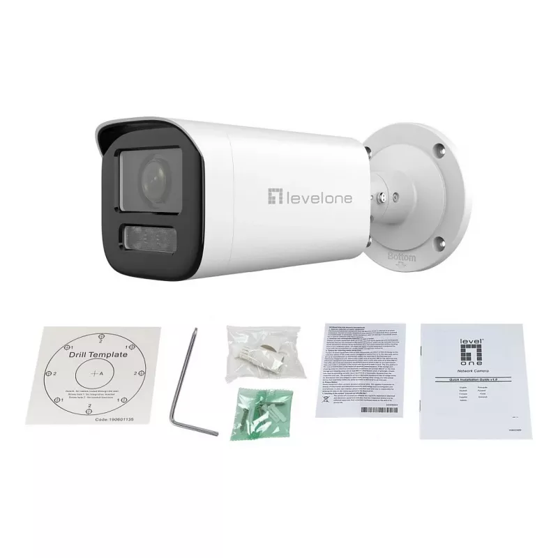 LevelOne IPCam FCS-5222 kupolveida tīkla kamera 2MP H.265 IR PoE