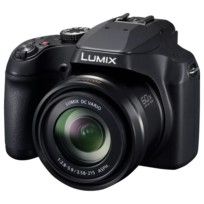 Panasonic LUMIX DC-FZ82D Digitalā kamera - 18,1 MP, 60x optiskā tālummaiņa, 4K video, melna