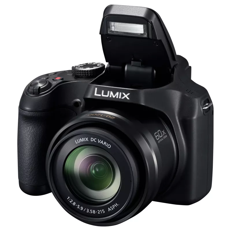Panasonic LUMIX DC-FZ82D Digitalā kamera - 18,1 MP, 60x optiskā tālummaiņa, 4K video, melna
