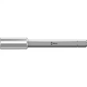 Wera 893/1/1 universālais turētājs 75 mm 1/4 collu sešstūra uzgalim ar nerūsējošā tērauda uzmavu un spēcīgu pastāvīgo magnētu 05091103001