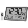 KIENZLE Jumbo NEO LCD laikapstākļu sienas pulkstenis, pelēks