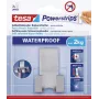 tesa Powerstrips skuvekļa turētājs WAVE WATERPROOF, nerūsējošais tērauds, mitrām vietām (dušai/vannas istabai), 1 gab.