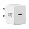 EFB Elektronik G201CE 20W USB-C GaN sienas lādētāja komplekts ar 2m USB-C kabeli, PD3.0 un QC3.0, balts