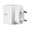 EFB Elektronik G301A1CE 30W GaN USB-C PD3.0 + USB-A QC3.0 sienas lādētājs ar 2m USB-C kabeli, balts